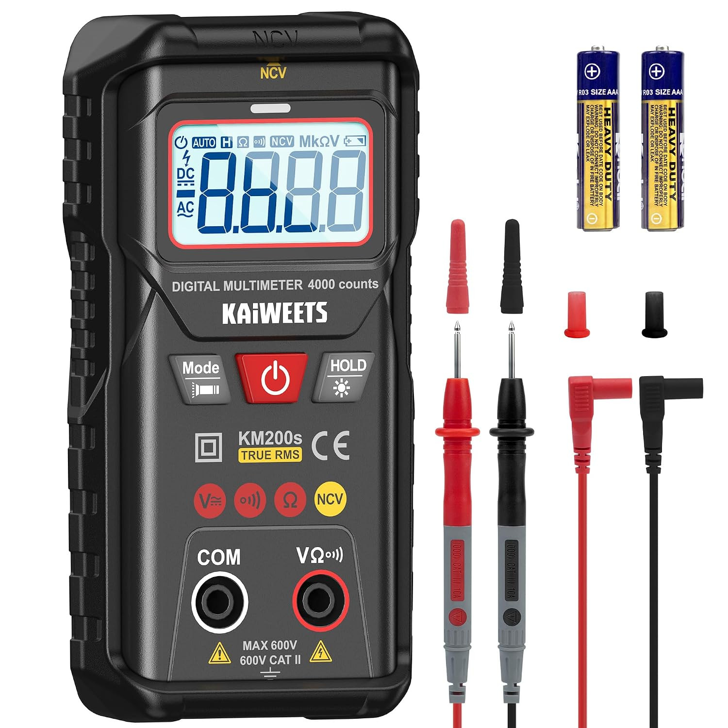 مولتی متر دیجیتال KAIWEETS KM200s با True RMSجدید