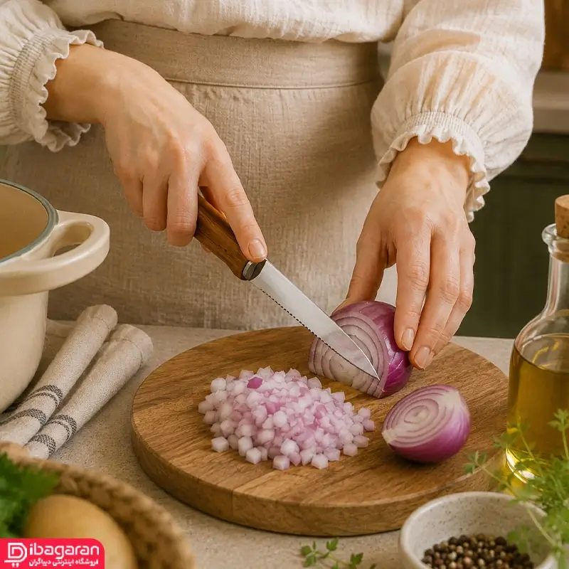 چاقو اره ای استیل دسته چوبی ریما مدل 13230