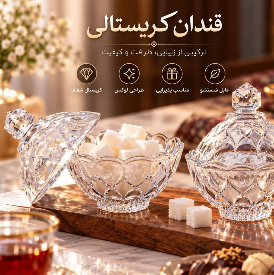 قندان کریستالی آنجلیکا