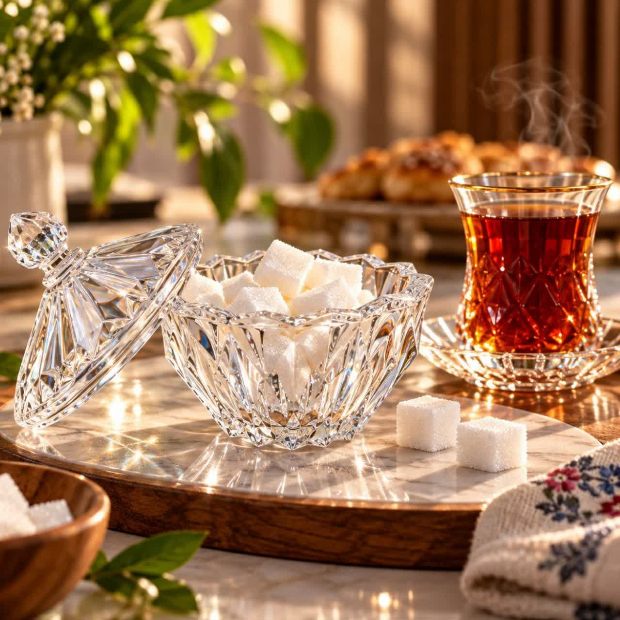 قندان کریستالی کوچیک و شیک