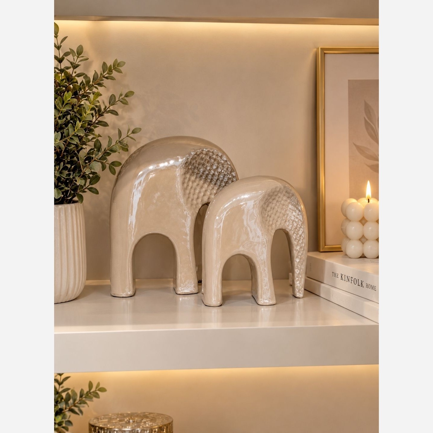  دکوری فیل چکشی لاستر 2 عددی