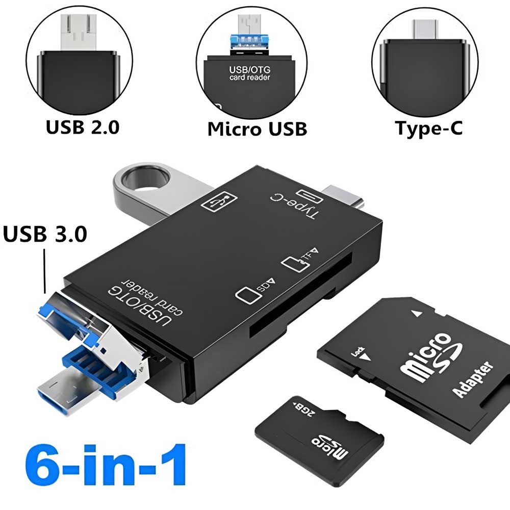 کارت خوان چندکاره ATUD-05 OTG 6IN1جدید