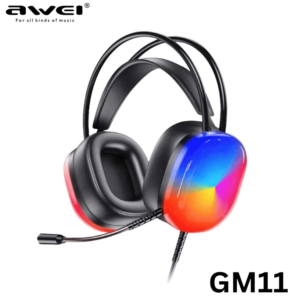 هدست گیمینگ سیم دار AWEI GM-11 RGBجدید