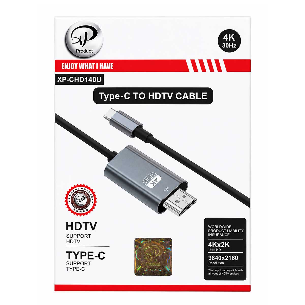 کابل TYPE C به HDMI مخصوص انتقال صدا و تصویر موبایل به تلویزیون XP PRODUCT CHD-140 2M