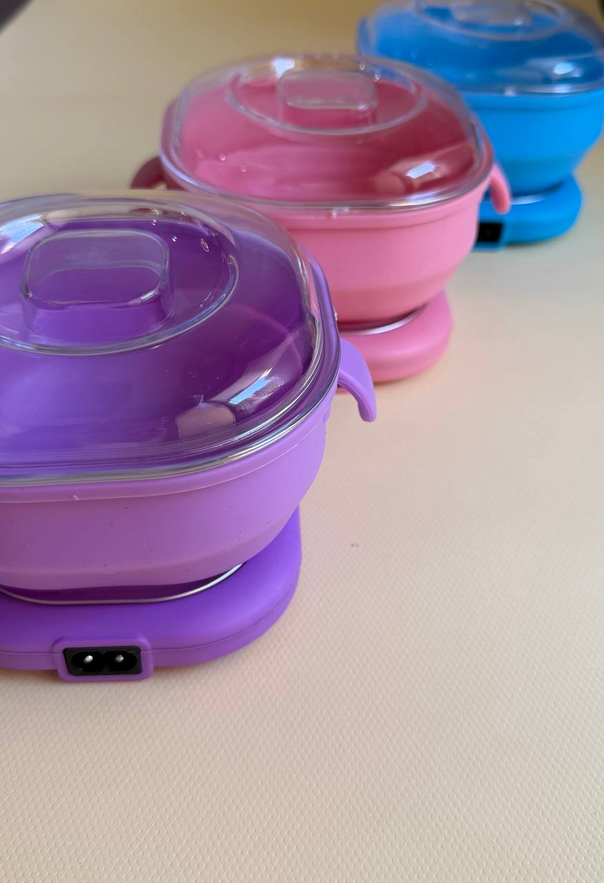 دستگاه ذوب وکس سیلیکونی تاشو Wax Warmer اورجینال ،موم گرم کن 400 میلیلیتری 100 واتجدید