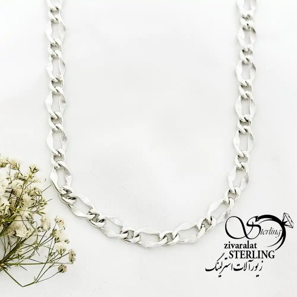 زنجیر (گردنبند) نقره کارتیر عیار925 کد 19391