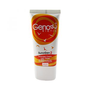 کرم ضد آفتاب پوست چرب و مختلط بژ روشن ژنوبایوتیک SPF50