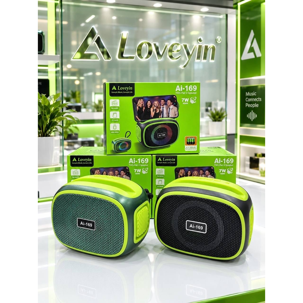 اسپیکر بلوتوثی قابل حمل A LoveYin مدل Ai-169 با قابلیت TWSجدید