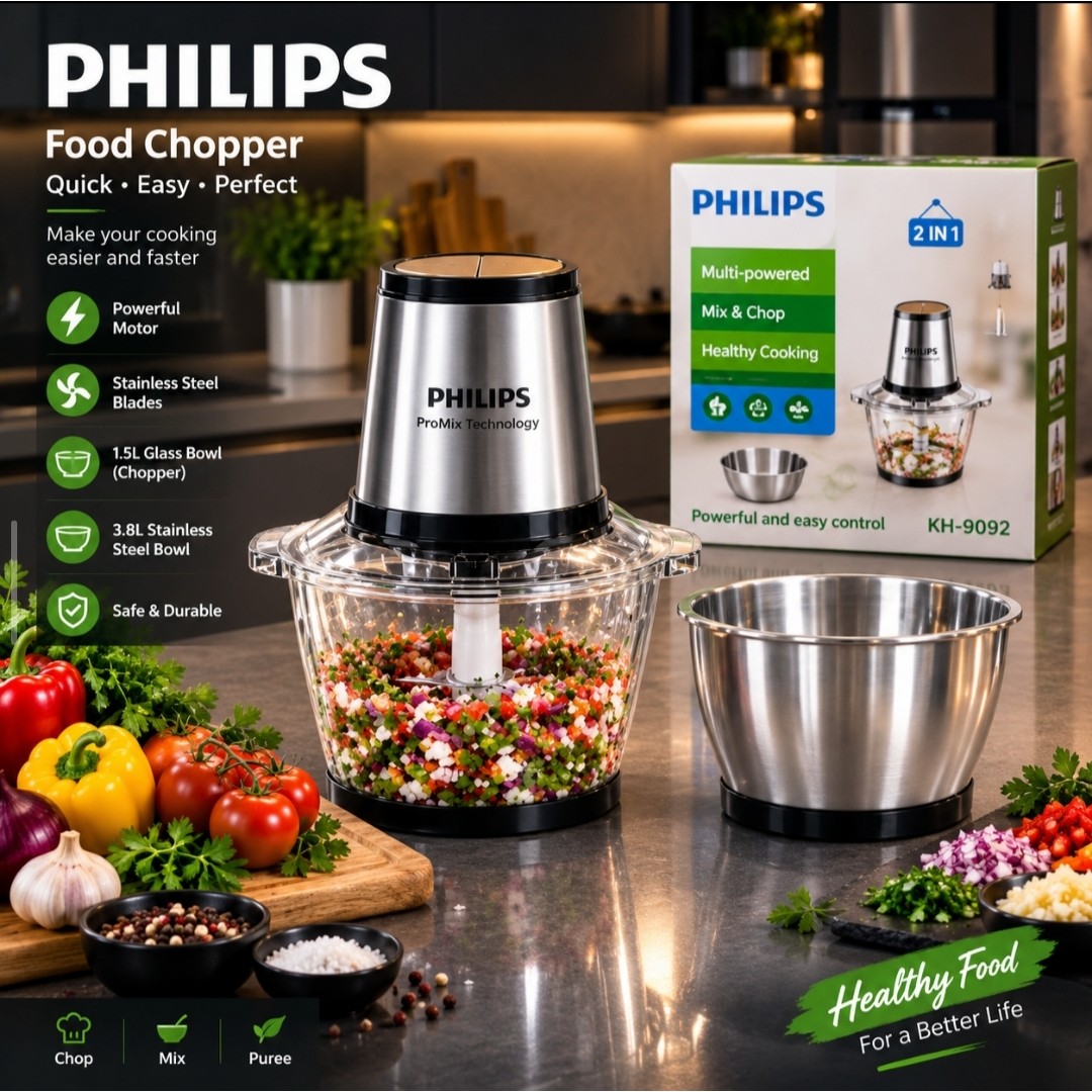 خردکن PHILIPS مدل KH-9092 دو کاسه جدید