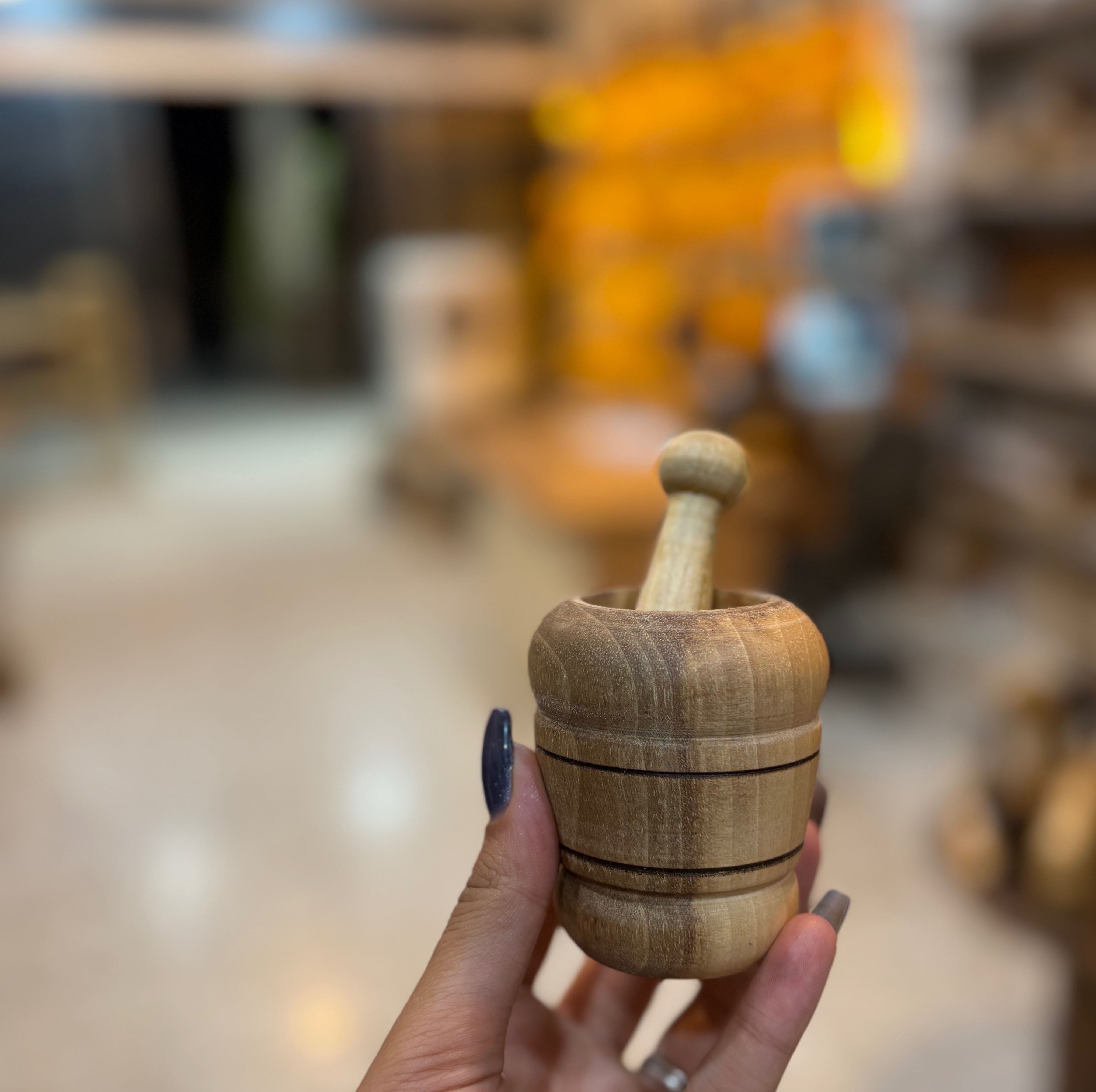 هاون چوبی مدل ماری
