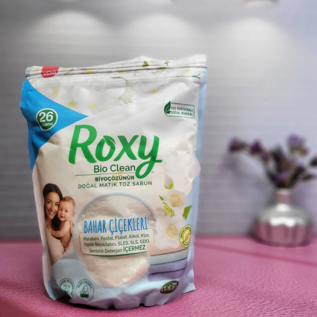پودر صابون لباسشویی روکسی Roxy با رایحه گلهای بهاری 800گرم BAHAR CICEKLERI