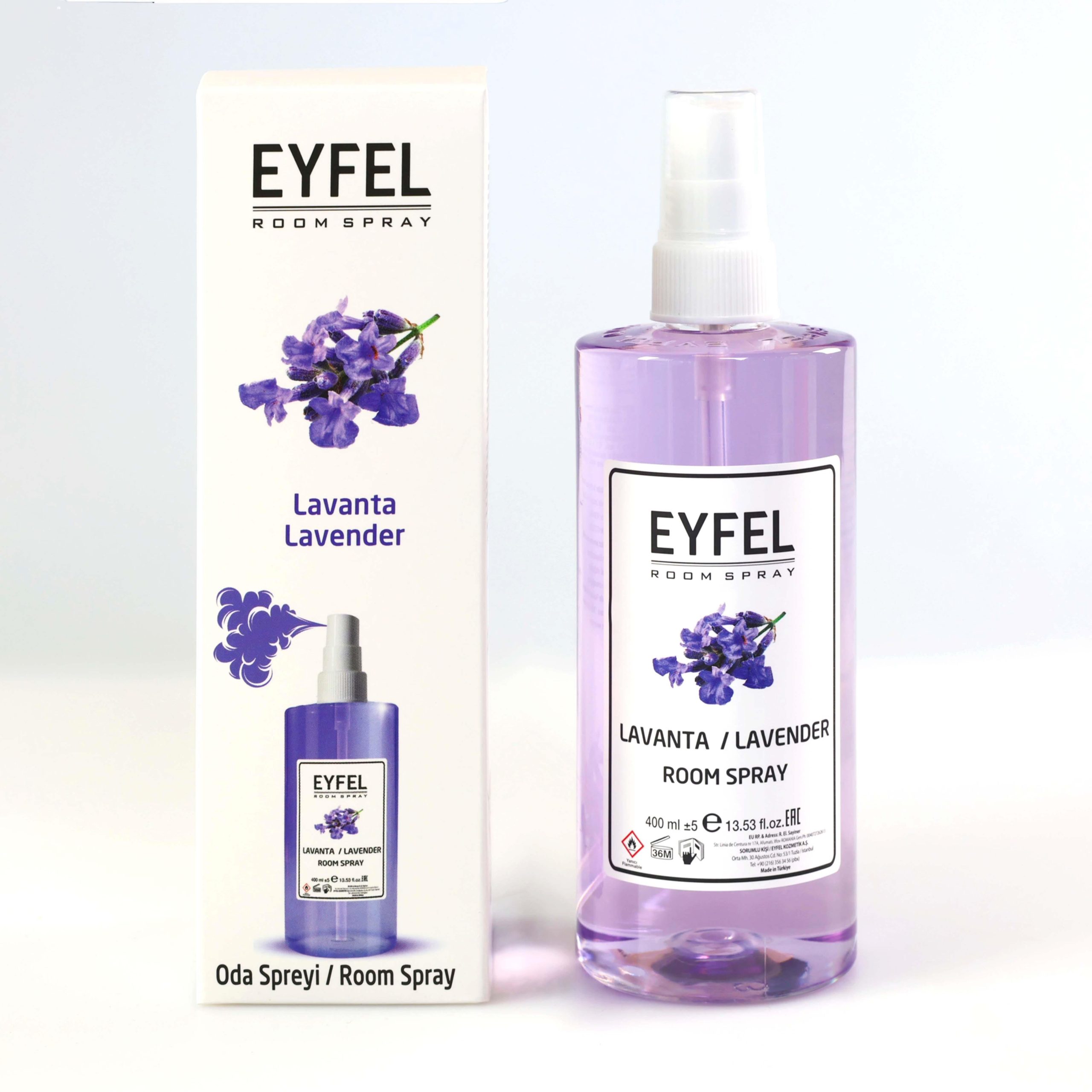 اسپری خوشبوکننده هوای ایفل 400 میل، رایحه اسطوخودوس Lavender