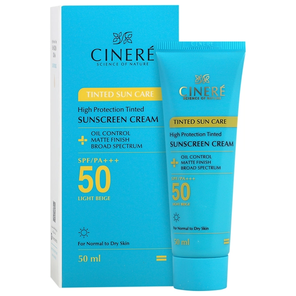 کرم ضد آفتاب رنگی SPF50 سینره بژ روشن پوست نرمال تا خشک 50 میلی لیتر_تخفیف