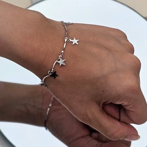 دستبند ستاره استیل رنگ ثابت
