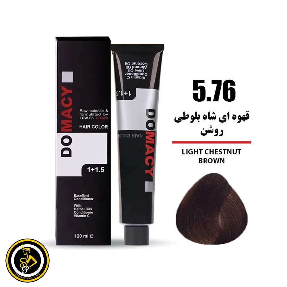 رنگ مو قهوهای شاه بلوطی روشن دوماسی شماره 5.76
