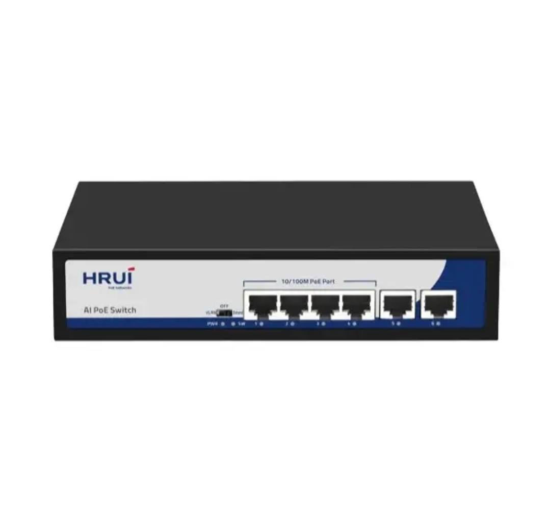 سوئیچ 4 پورت PoE HRUI مدل HR900-AFG-42Nجدید