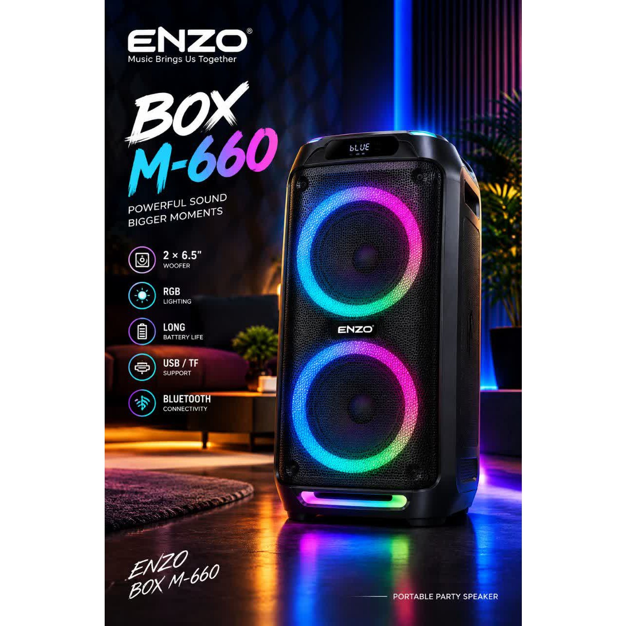 باند اسپیکر انزو مدل ENZO BOX M-660جدید