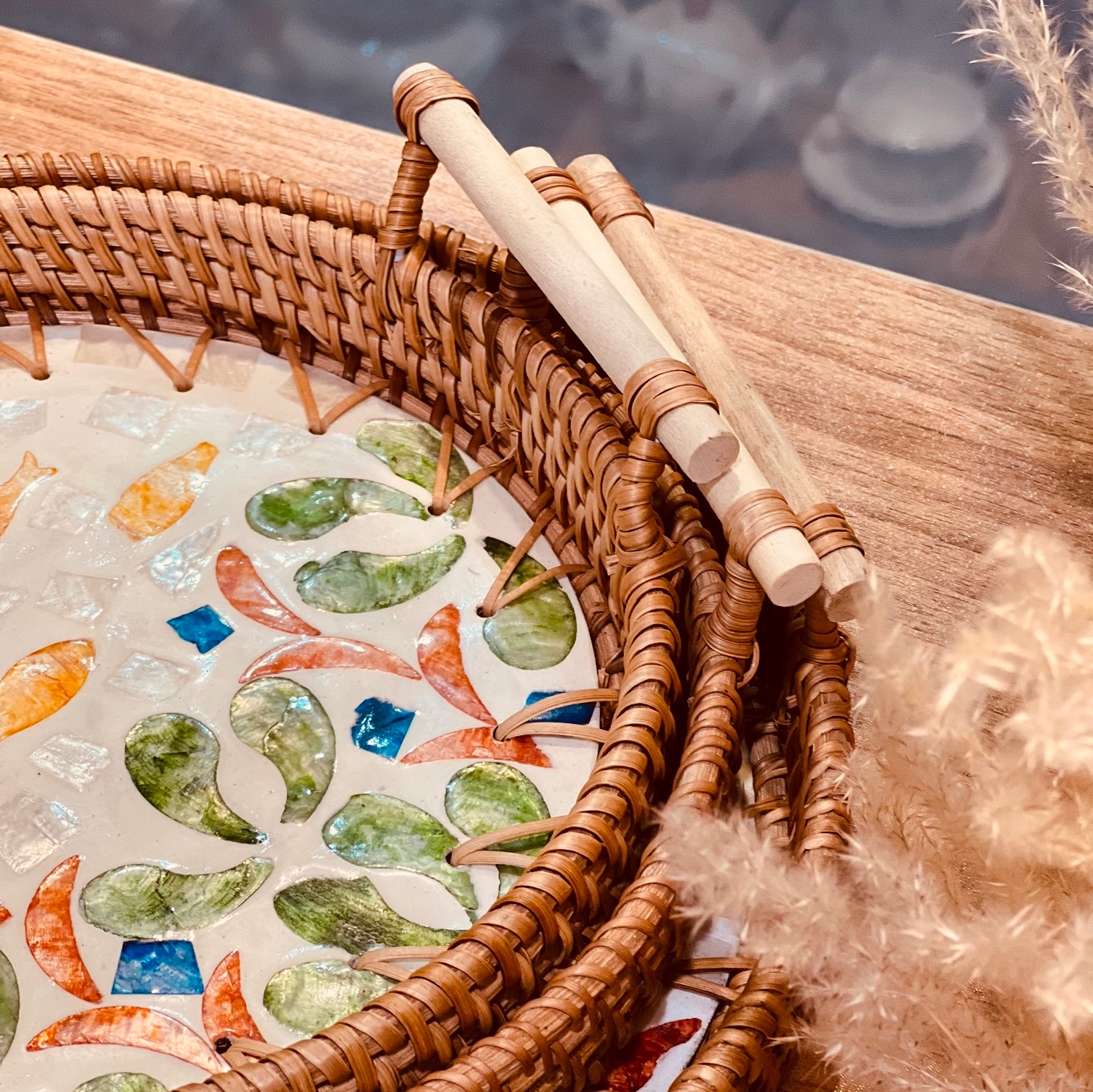 سینی دکوراتیو طرحدار گرد جدید