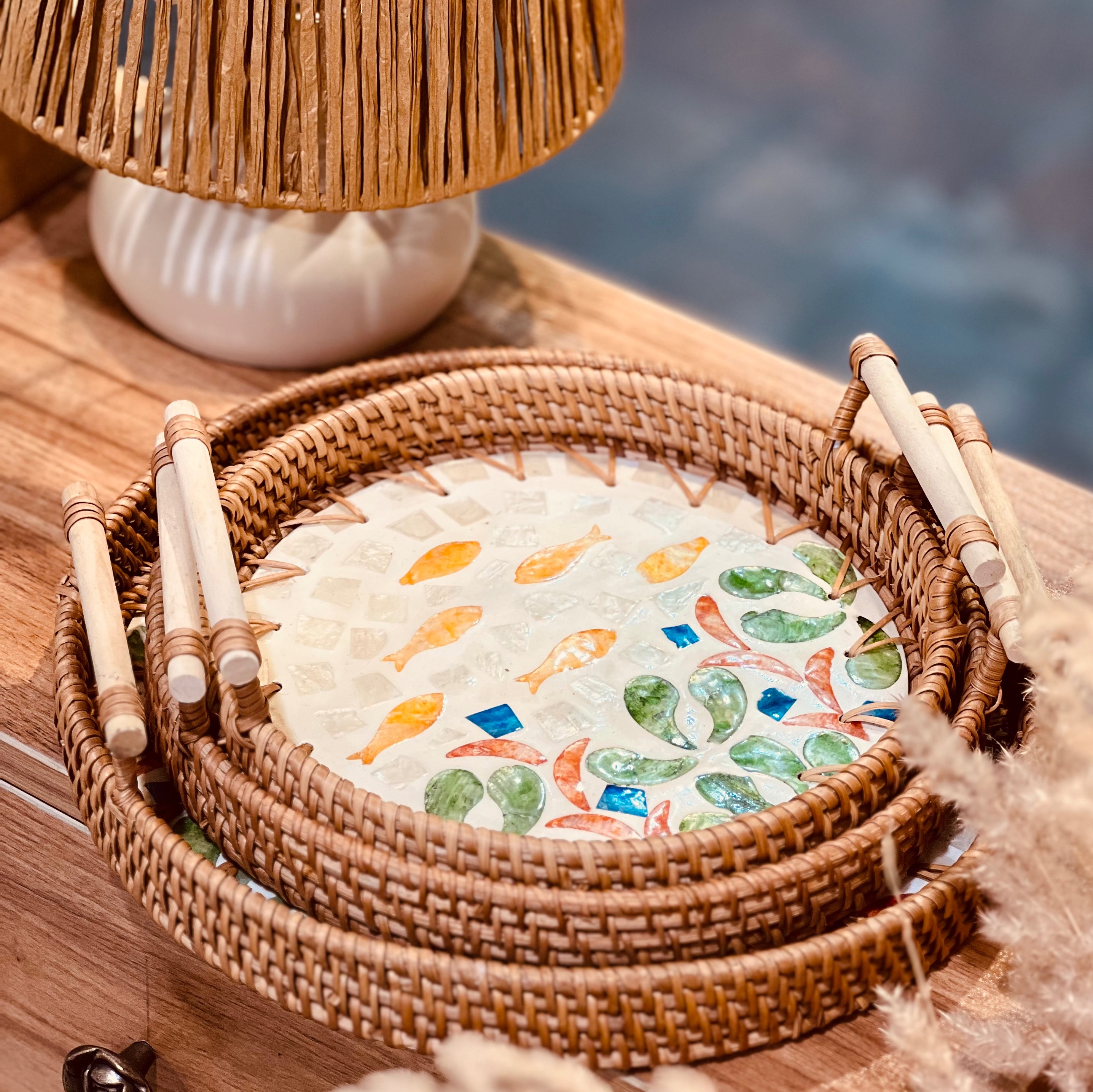سینی دکوراتیو طرحدار گرد جدید
