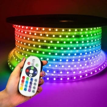 ریسه 7رنگ RGB (در صورت نیاز ریموت بهمراه رابط سفارش دهید) جدید