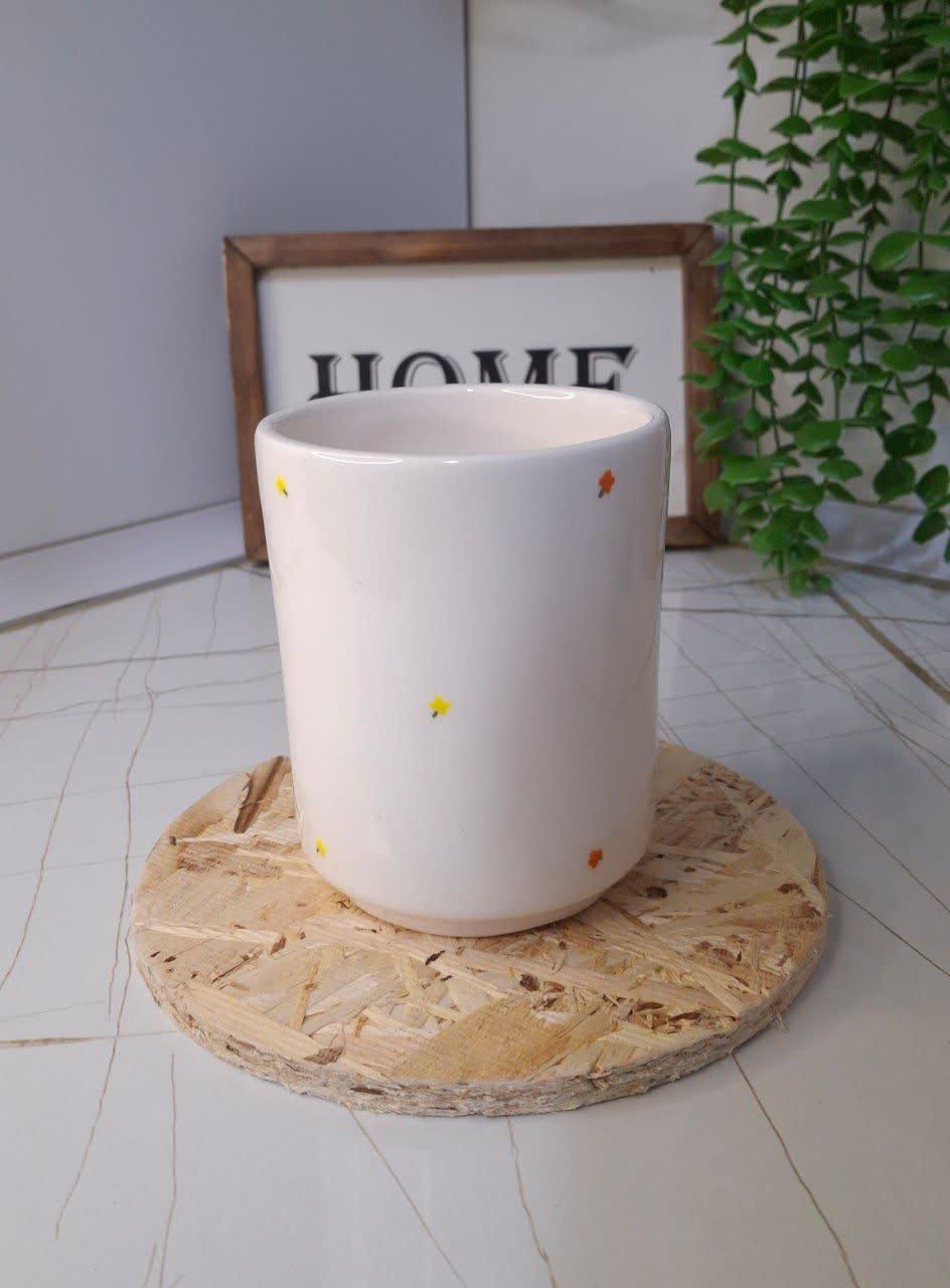 جا قاشقی گلدار شکوفه رنگی سرامیکی