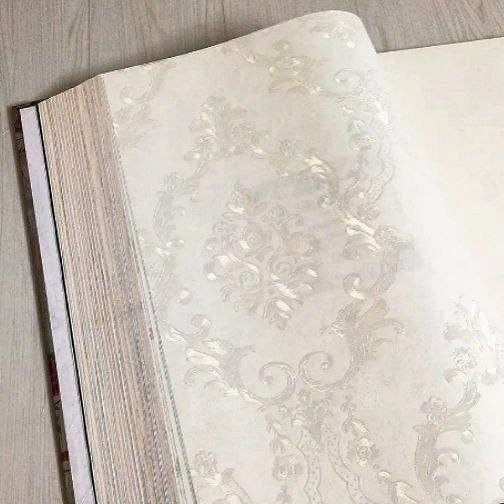 کاغذ دیواری داماس زمینه سفید کد 881664