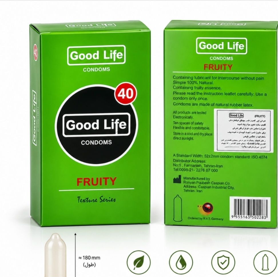 کاندوم Good Life Fruity مدل میوهای 40 عددیجدید