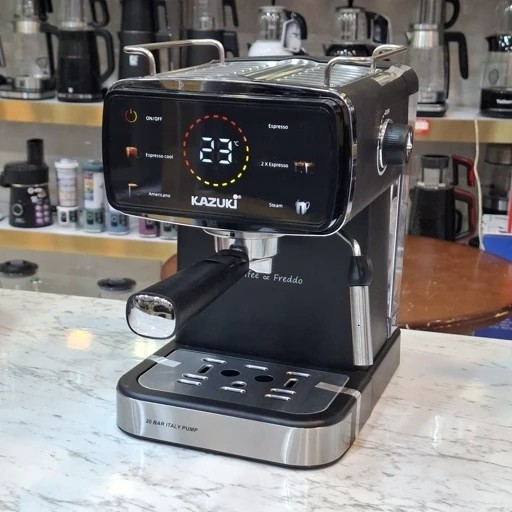 اسپرسوساز هوشمند کازوکی مدل k-200 (20 بار بخار) صفحه نمایش لمسی با ضمانت و ارسال رایگانجدید