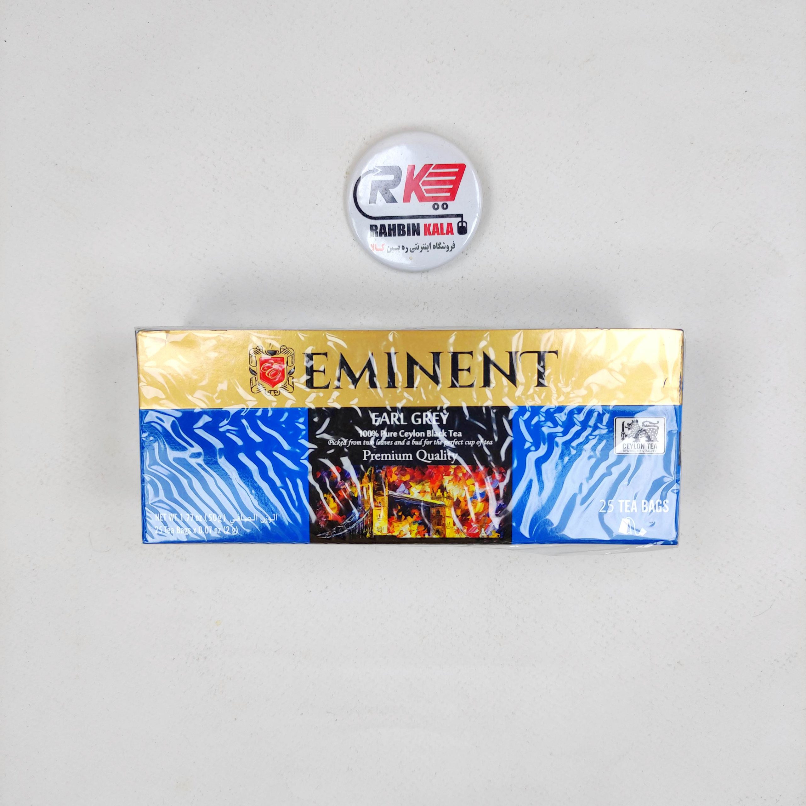 چای کیسه ای امیننت eminent مدل ارل گری earl grey پک 25عددی