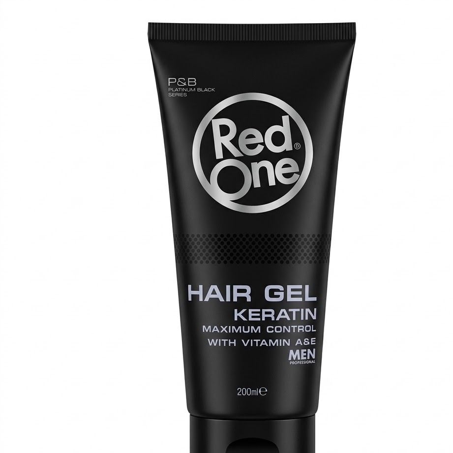 ژل موی سر مردانه رد وان (Red One) مدل Platinum Black حاوی کراتین و ویتامین A و E حجم 200 میلیلیترجدید