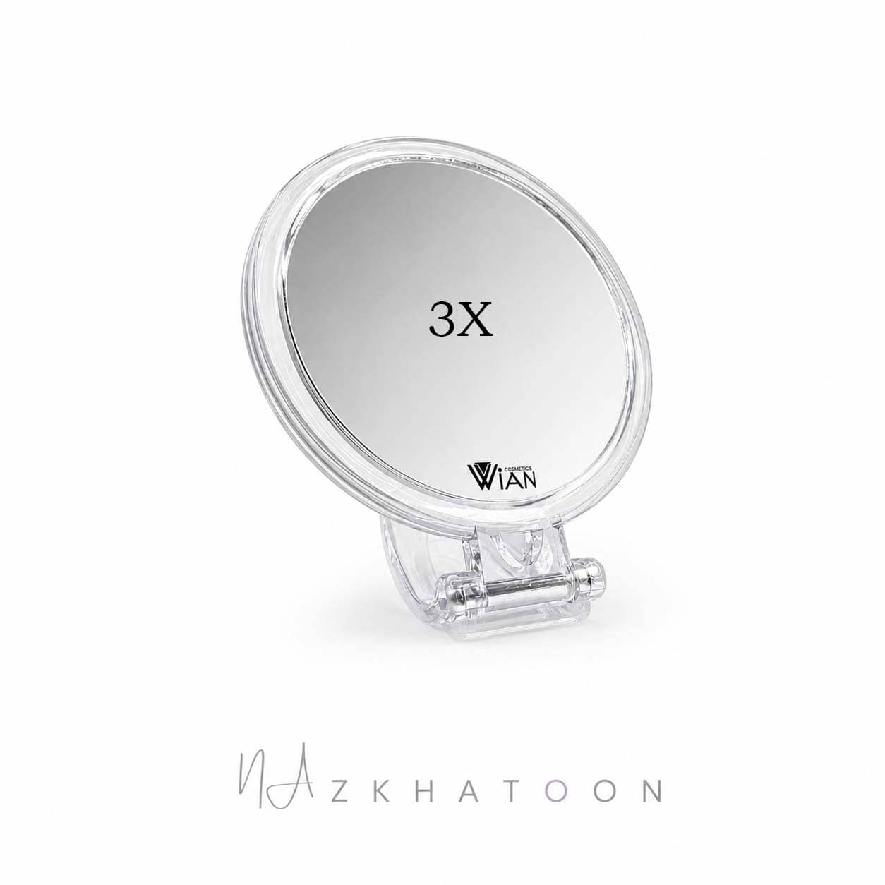 آینه آرایشی گرد سهکاره وین مدل M125 با بزرگنمایی 3 برابر | WIAN Cosmetics M125 3X