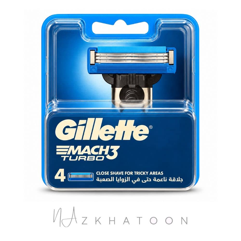 تیغ یدک ژیلت مچ 3 توربو چهار عددی | Gillette Mach3 Turbo