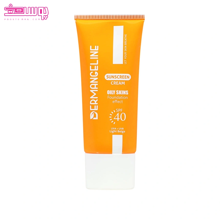 کرم ضد آفتاب رنگی پوست چرب درم انجلین SPF40 حجم 30ml