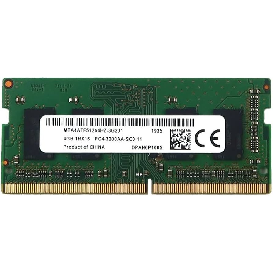 رم لپ تاپ میکرون مدل DDR4 PC4-25600 3200MHz ظرفیت 4 گیگابایت
