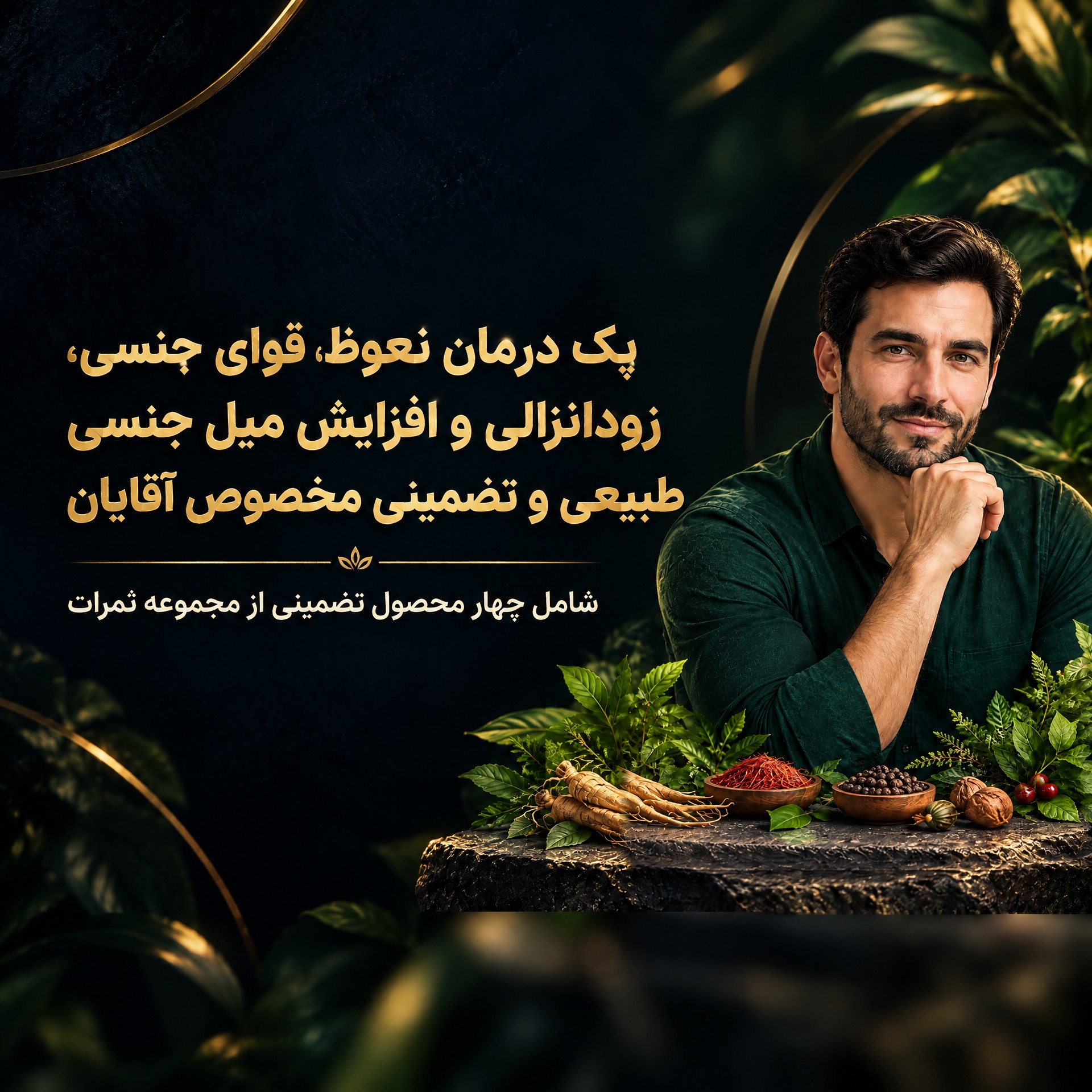 پکیج درمان نعوظ، قوای جنسی، زودانزالی و افزایش میل جنسی طبیعی و تضمینی مخصوص آقایان