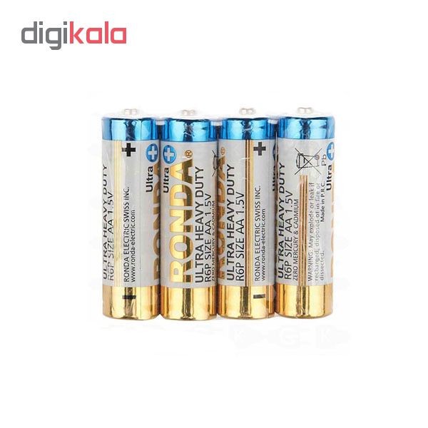 باتری نیم قلمی روندا مدل Ultra Heavy Duty بسته 4 عددیجدید