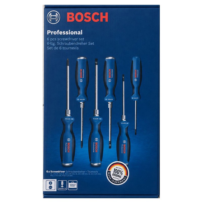 پیچ گوشتی چکش خور بوش مدل حرفه ای کد SLPH Professional BOX6 مجموعه 6 عددی