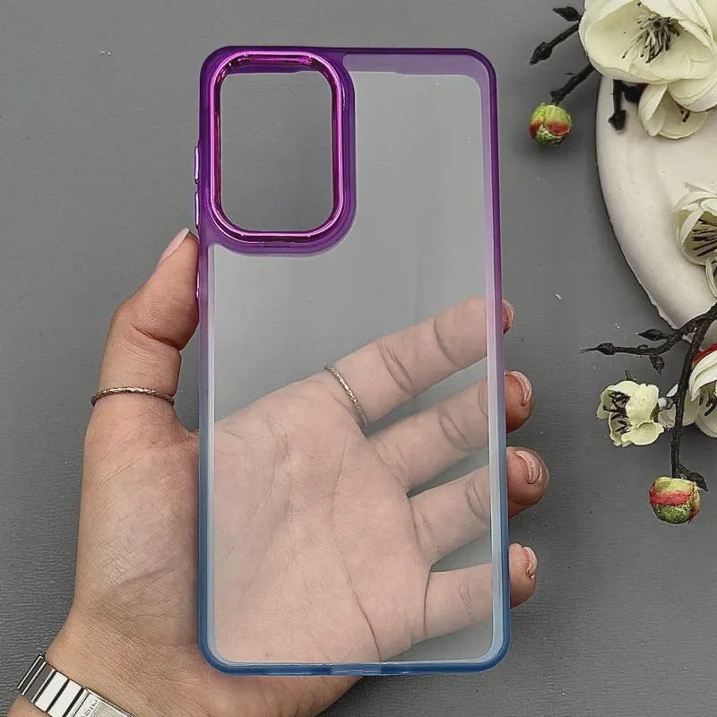 قاب گوشی Galaxy A73 سامسونگ متال شفاف دور رنگی پشت شیشه ای سخت کد E50-1005858