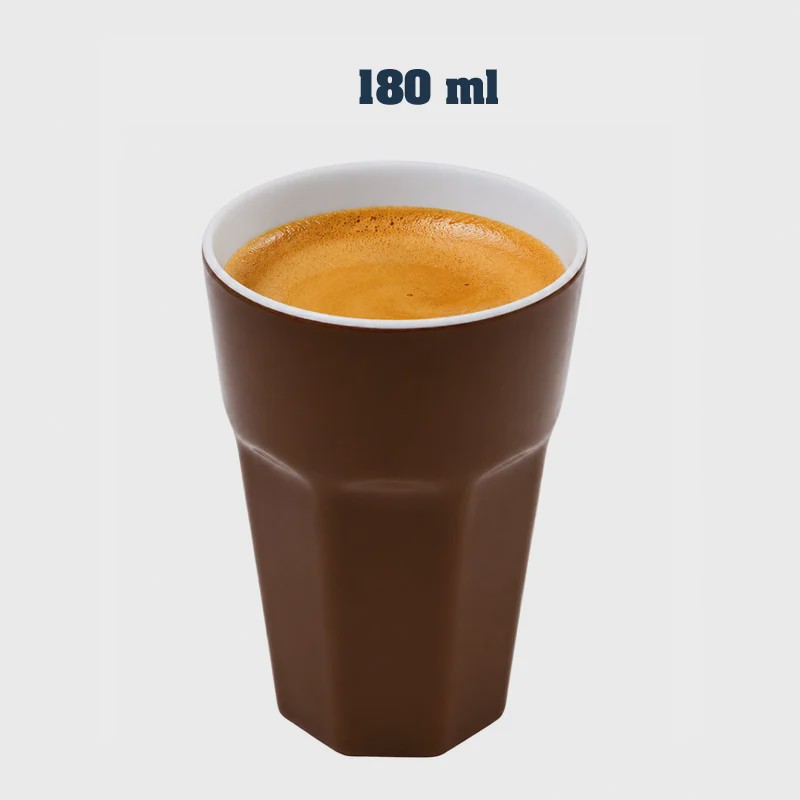 لیوان سرامیکی هشت ضلعی کازابلانکا 180ml قهوه ایجدید