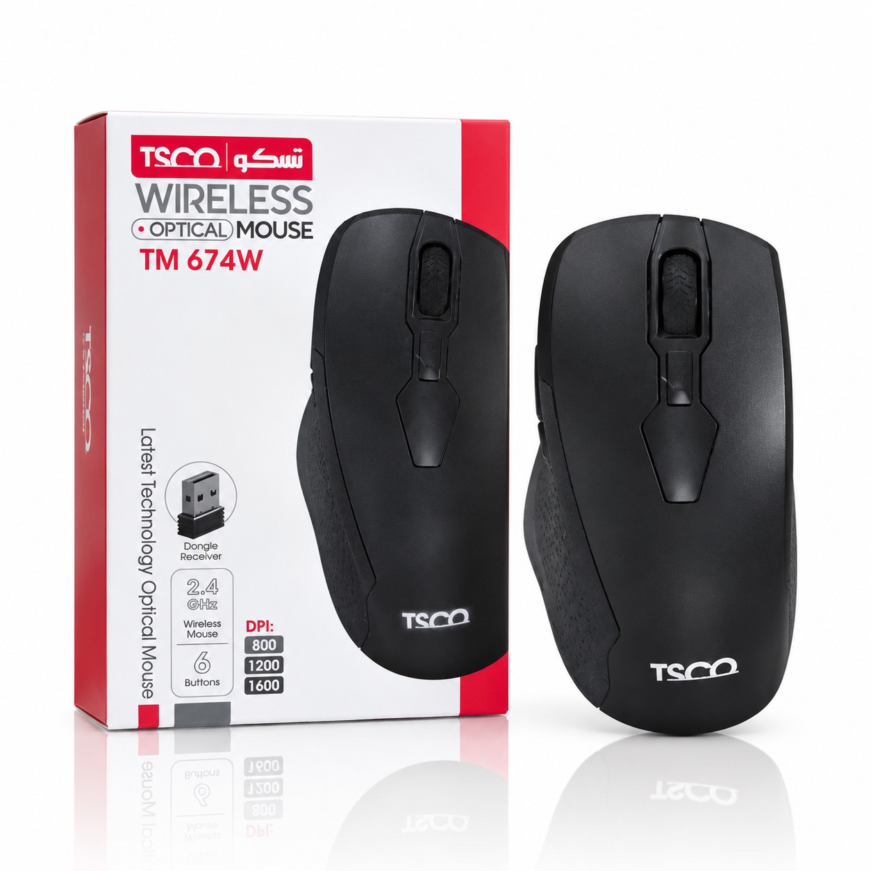 ماوس بی سیم تسکو مدل TM 674Wجدید