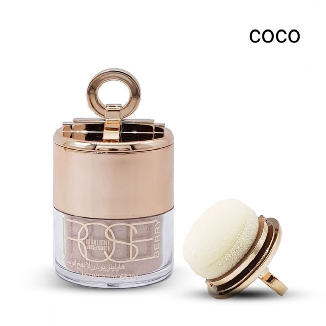 هایلایتر انگشتری سلطنتی اصل در چهار رنگ پودری مارک رزبری به همراه پدر مخصوص rose berry