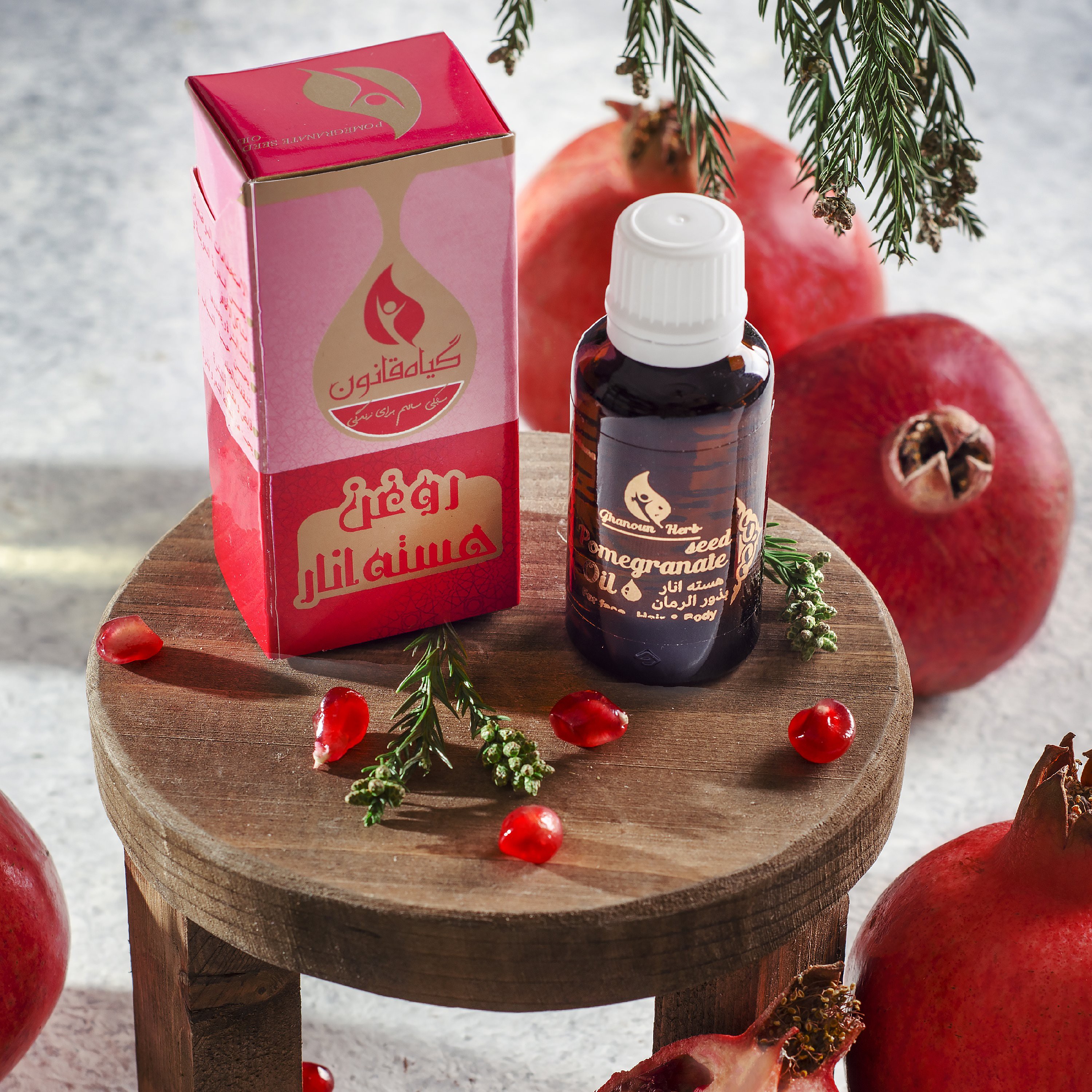 روغن هسته انار خالص قانون 30 سی سی خرید روغن اصل و خالصجدید