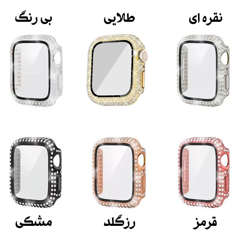 کاور مسیر مدل Full Diamond مناسب برای ساعت هوشمند اپل واچ 42 میلی متری سری 10 11 12 به همراه محافظ صفحه نمایشجدید