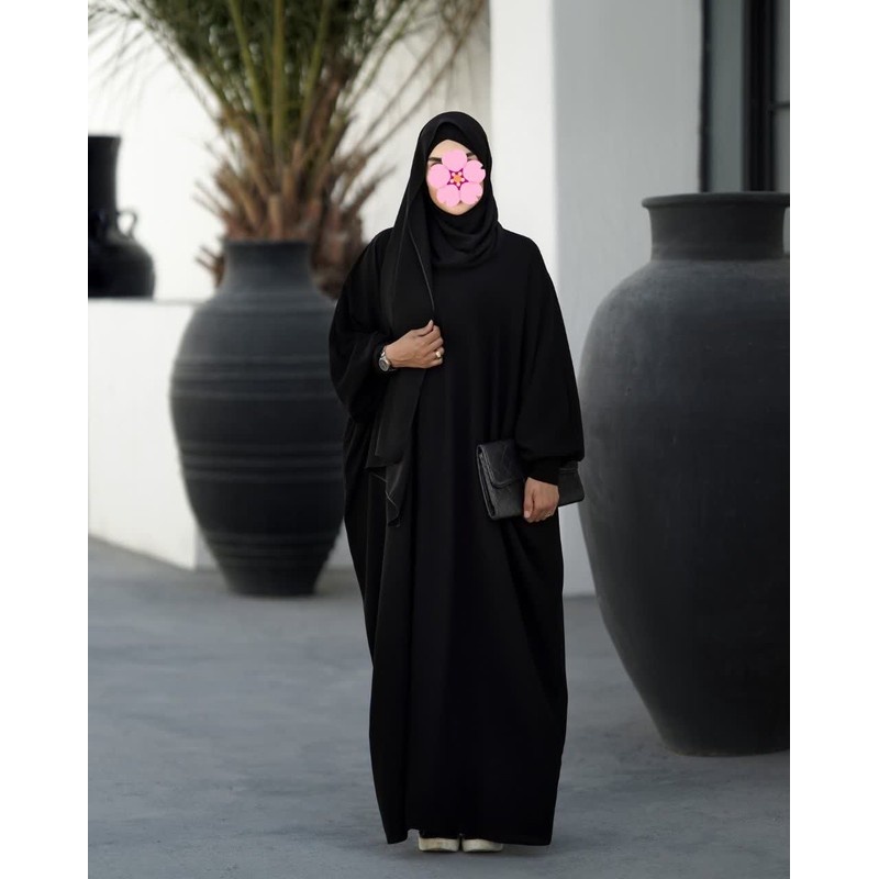 عبا الهه ساده رنگ مشکی