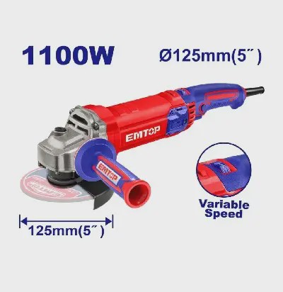 مینی فرز 1100 وات دیمر دار دسته بلند EMTOP مدل EAGRS11053 آوانور - پس کرایه