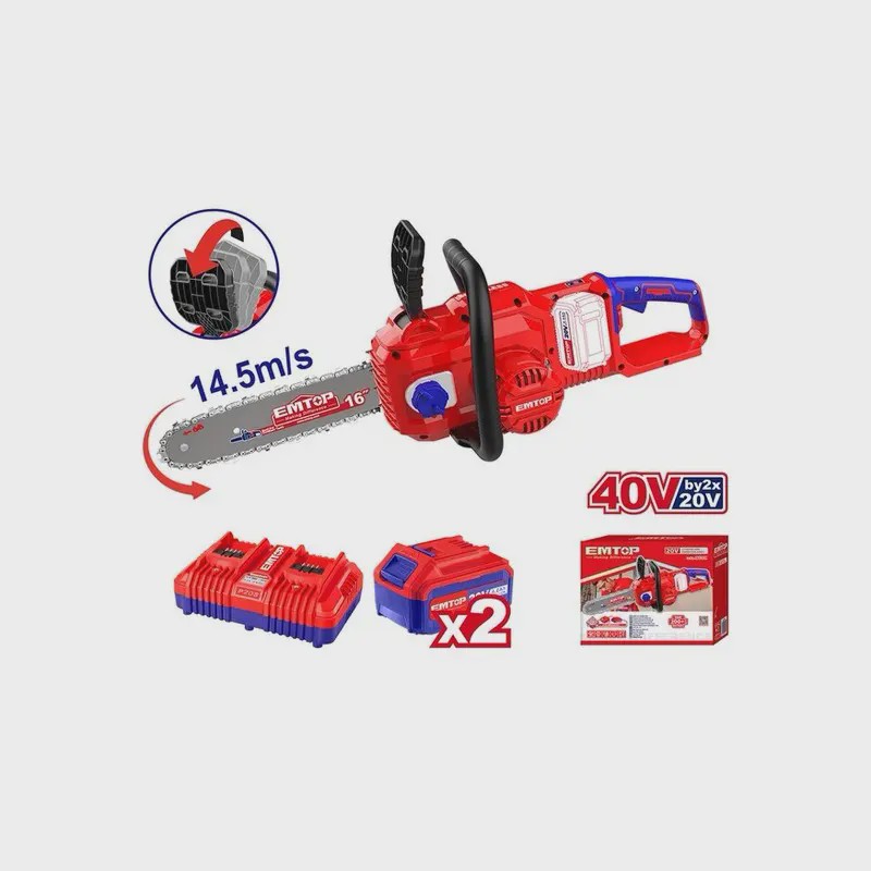 اره زنجیری شارژی EMTOP مدل ELGA401682 آوانور - پس کرایه