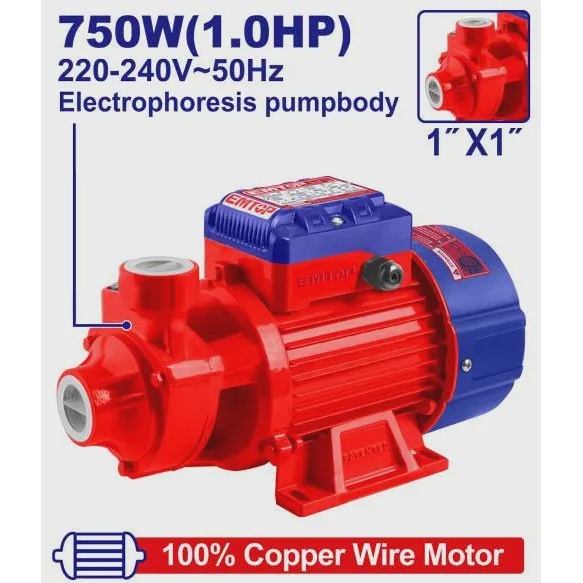 پمپ آب محیطی EMTOP مدل EWPPV07501 توان 750 وات (1 اسب بخار) آوانور - پس کرایه