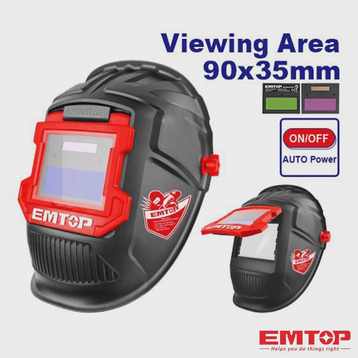 کلاه جوشکاری اتوماتیک EMTOP مدل EWHT0102 آوانور - پس کرایهجدید