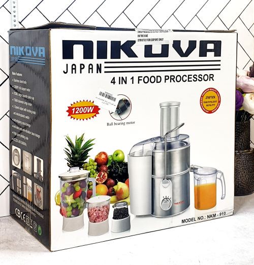 آبمیوه گیری 4 کاره نیکوا مدل NKM-910 1200 وات رنگ مشکی (پسکرایه)جدید