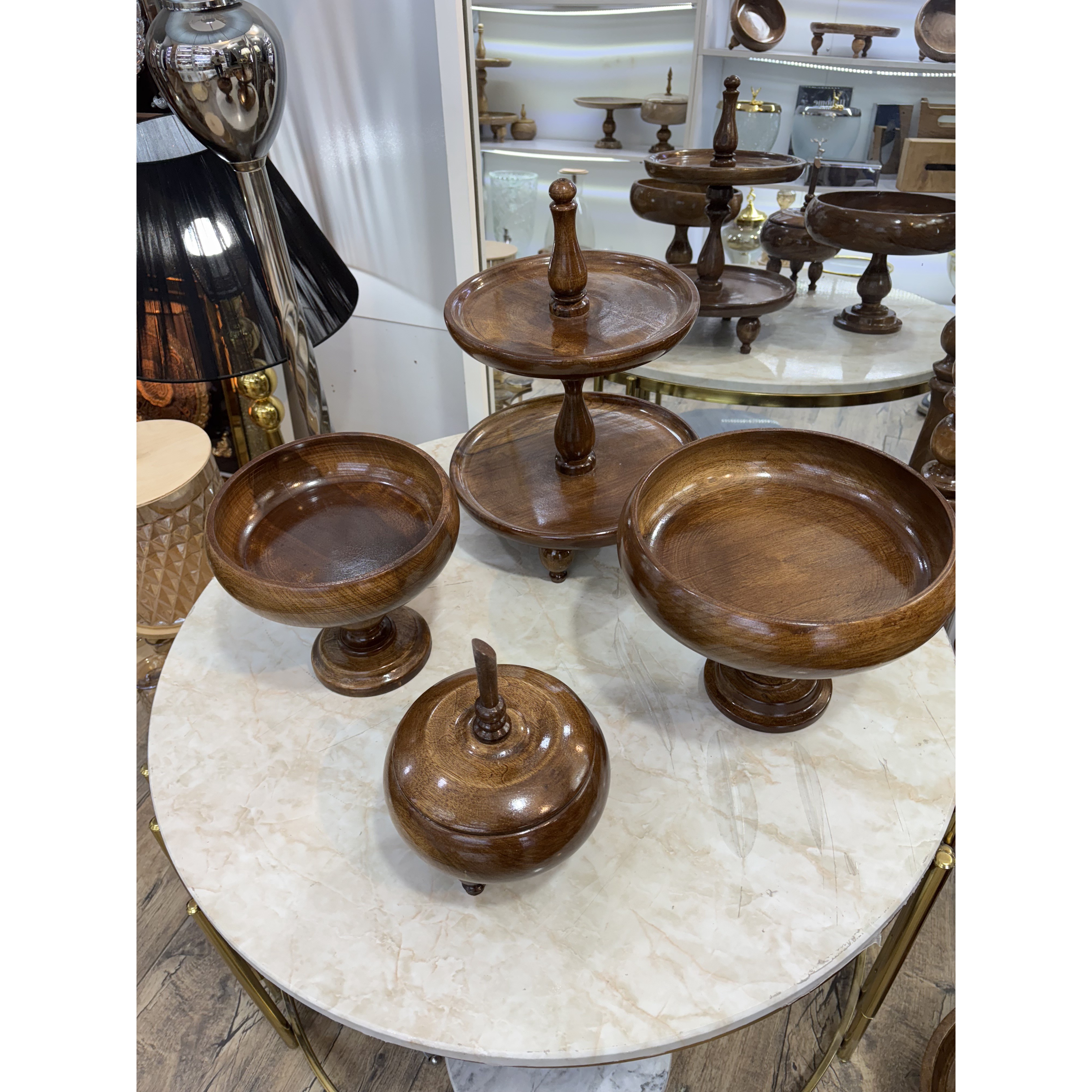 سرویس پذیرایی چوبی گردو 4 قسطه